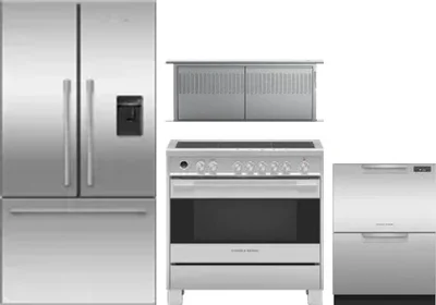 4 Piece Package Includes Refrigerator, Range, Hood And Dishwasher
